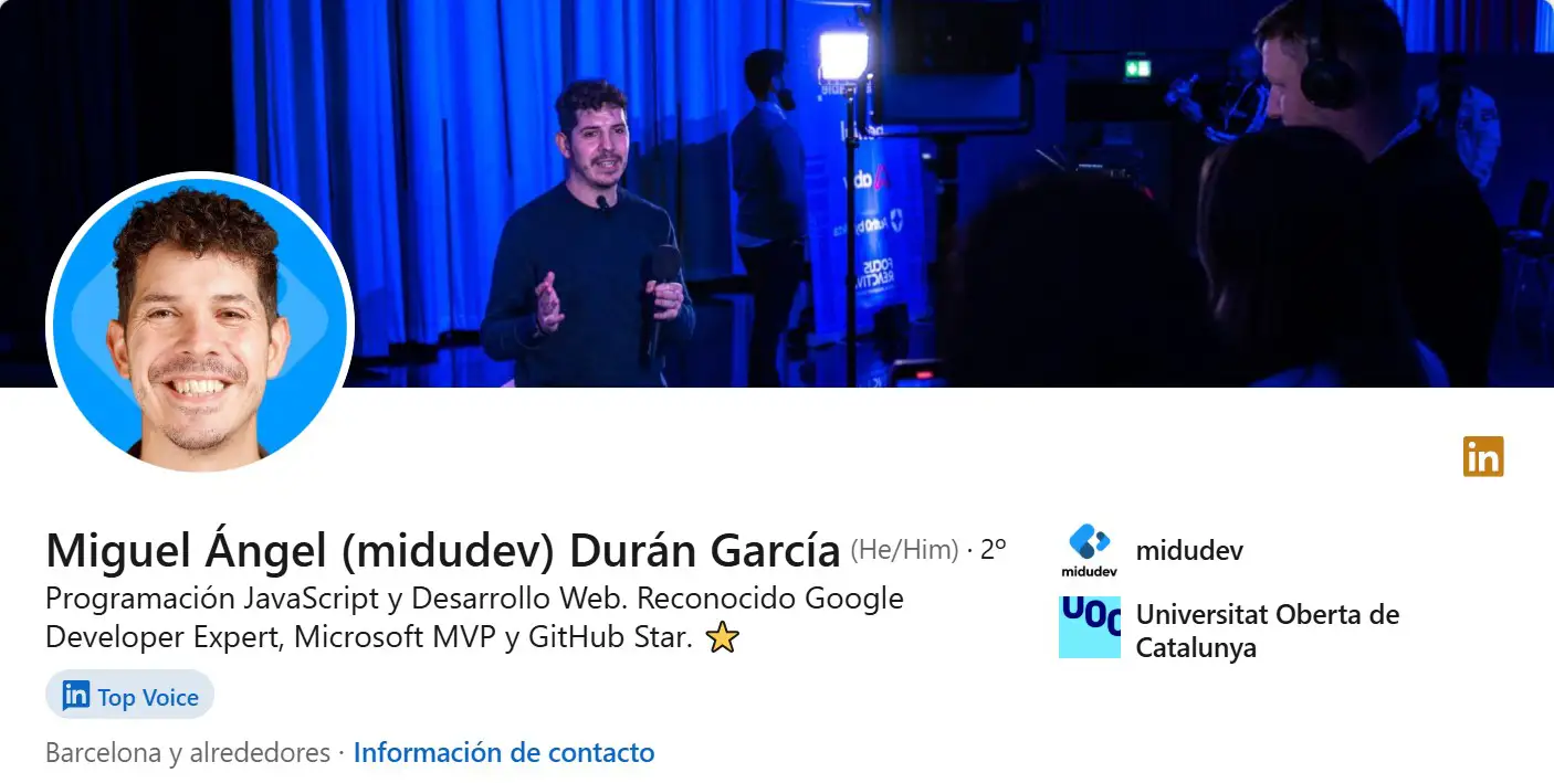 top perfiles linkedin midudev
