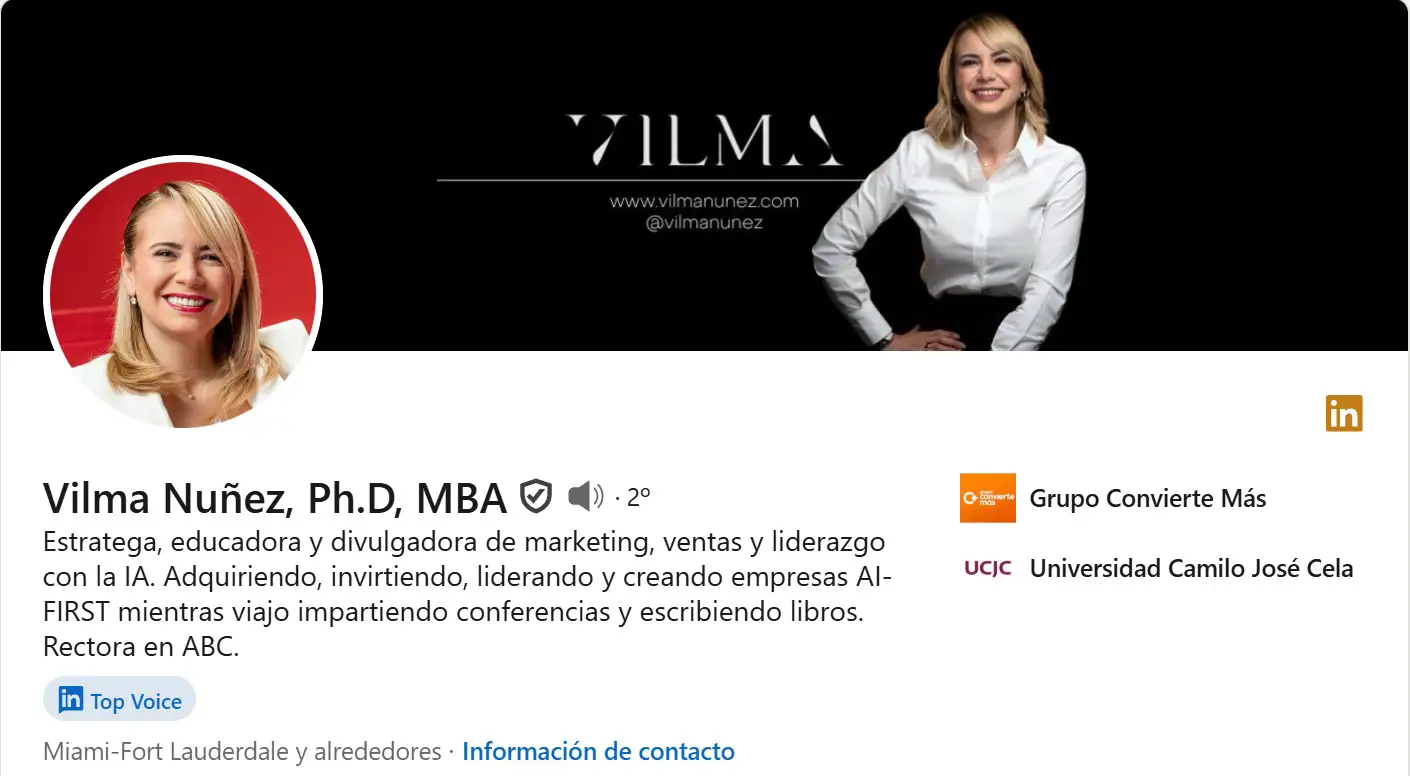 top perfiles linkedin vilma nuñez